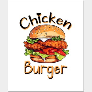 Chicken Burger Posters and Art